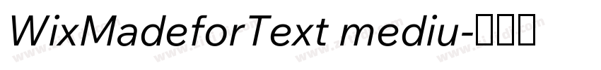 WixMadeforText mediu字体转换